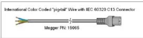 Megger SMRT1D - Input Power Cord - 3
