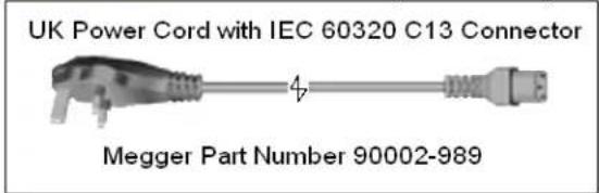 Megger SMRT1D - Input Power Cord - 4