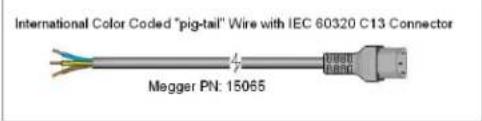 Megger SMRT1D - Input Power Cord - 3