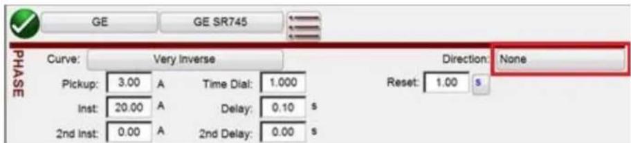 Megger SMRT1D - Relay's Curve and Direction per Element – Selection and Configuration - 3