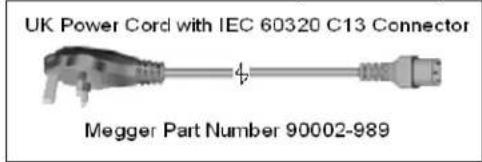 Megger SMRT1D - Input Power Cord - 4