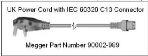 Megger SMRT1D - Input Power Cord - 4
