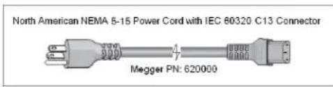 Megger SMRT1D - Input Power Cord - 1
