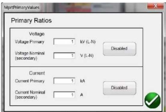 Megger SMRT1D - Primary Ratios - 1