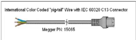 Megger SMRT1D - PoE Power Supply-Input Power Cord - 3