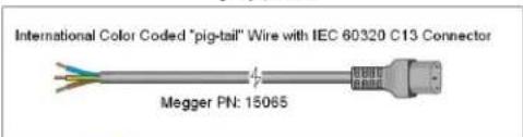 Megger SMRT1D - Input Power Cord - 3