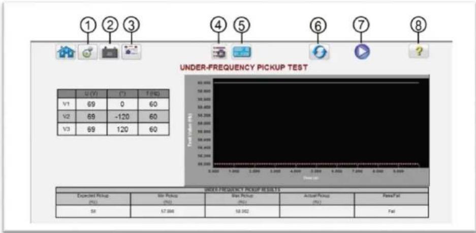 Megger SMRT1D - Frequency Relay Test Screen - 1