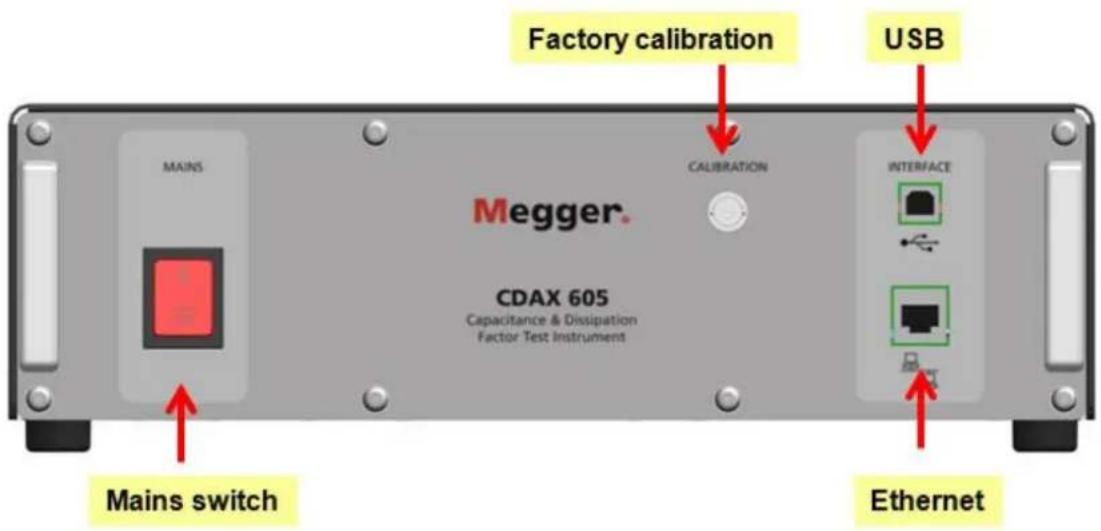 Megger CDAX 605 - Front panel - 1