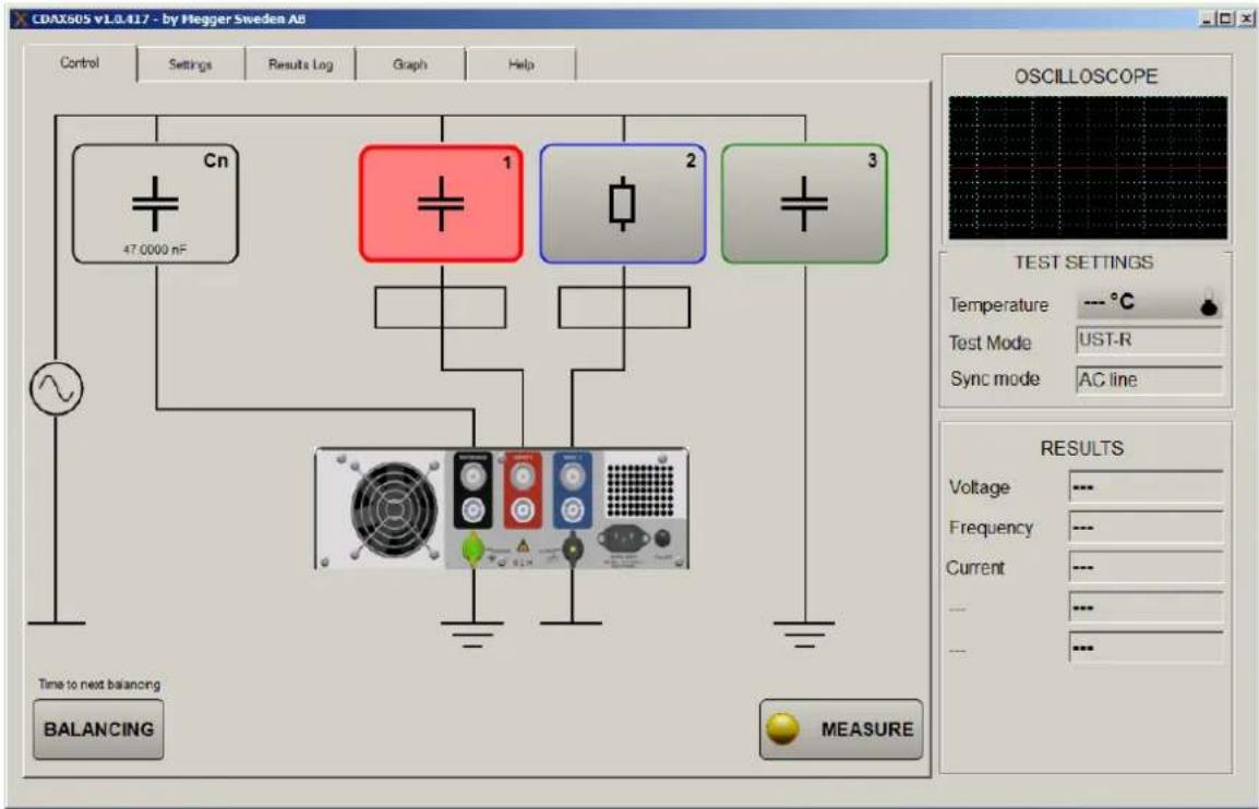Megger CDAX 605 - Control tab - 1