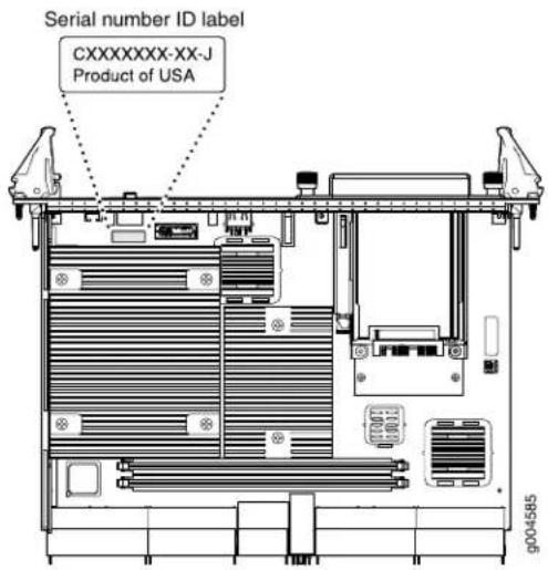Serial number ID label CXXXXXXXX-XX-J Product of USA g004585