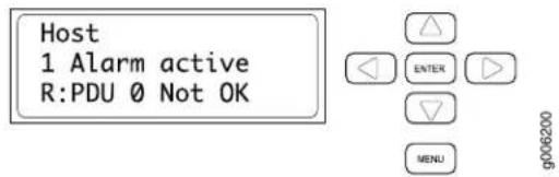 Host 1 Alarm active R:PDU 0 Not OK