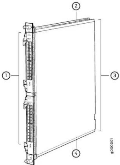 Technical diagram of a server rack with numbered components and labeled parts