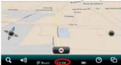 Screenshot of a mobile app interface showing navigation controls and a date stamp '15:04'