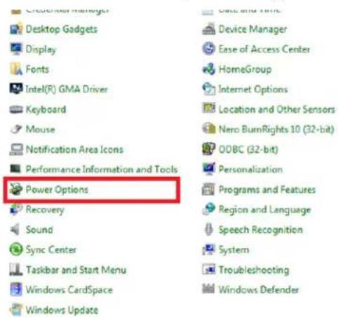 C:\Users\Manager Desktop Gadgets Display Fonts Intel(R) GMA Driver Keyboard Mouse Notification Area Icons Performance Information and Tools Power Options Recovery Sound Sync Center Taskbar and Start Menu Windows CardSpace Windows Update