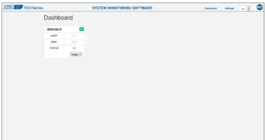 RCF MSW 9000 - PAGINA DASHBOARD - 1