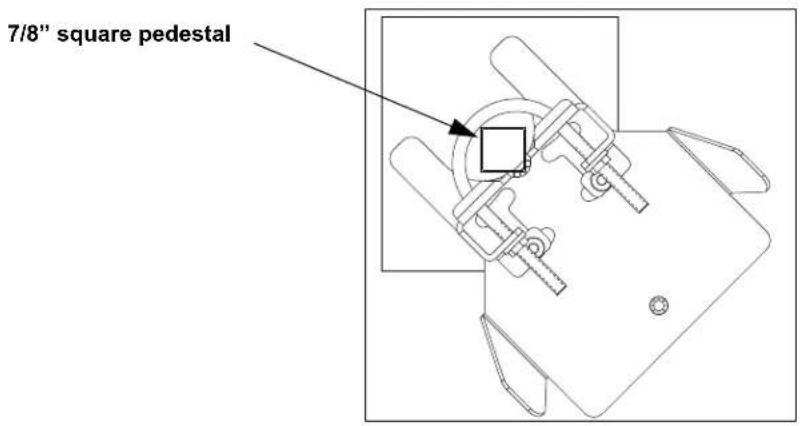 7/8" square pedestal