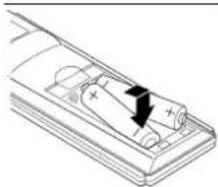 LG DKS-7500Q - Remote control battery installation - 1