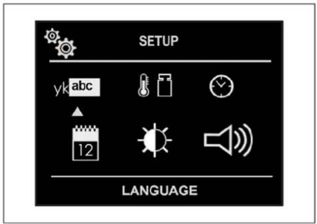 SETUP yk abc 12 LANGUAGE
