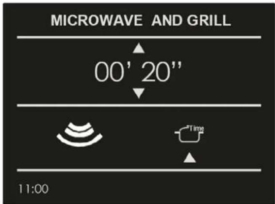 MICROWAVE AND GRILL 00' 20" 11:00