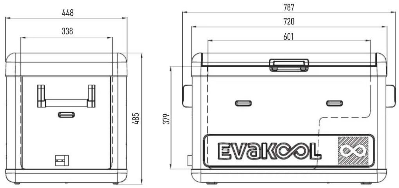 Evakool DU265-DZ - Product Drawings - 1