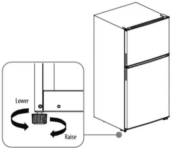INSIGNIA NS-RTM20SS3 - Leveling your refrigerator - 1