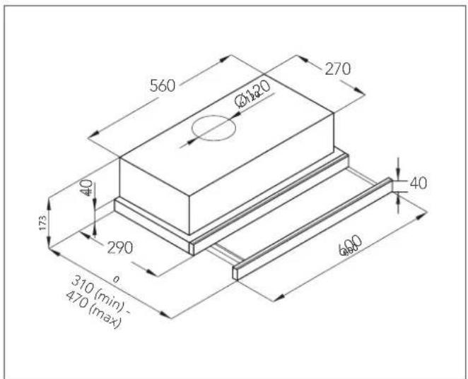 Scandium SCGT60 - SLIDE OUT RANGEHOOD // 60CM SCRH60 - 11
