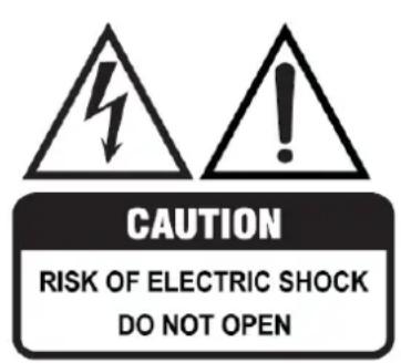 CAUTION RISK OF ELECTRIC SHOCK DO NOT OPEN