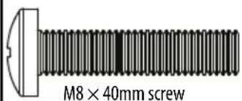 M8 × 40mm screw