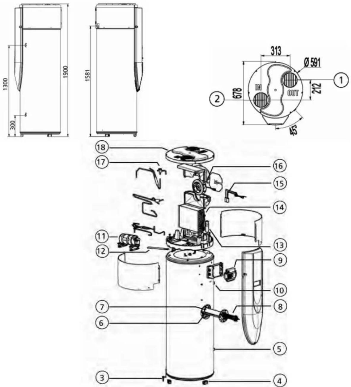 ATLANTIC ODYSSEO 2 - Dimensions / components - 1