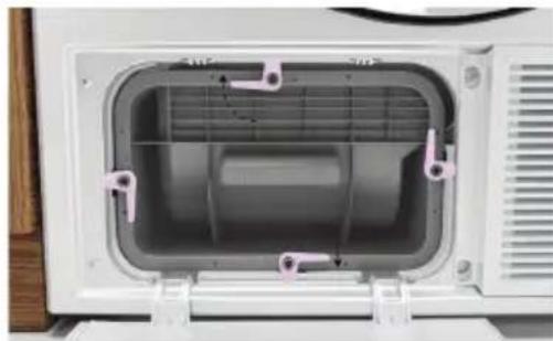 Fisher & Paykel DH9060HG1 - Replacing the condenser filter: - 1