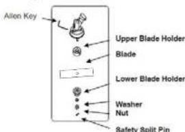 Alion Key Upper Blade Holder Blade Lower Blade Holder Washer Nut Safety Split Pin