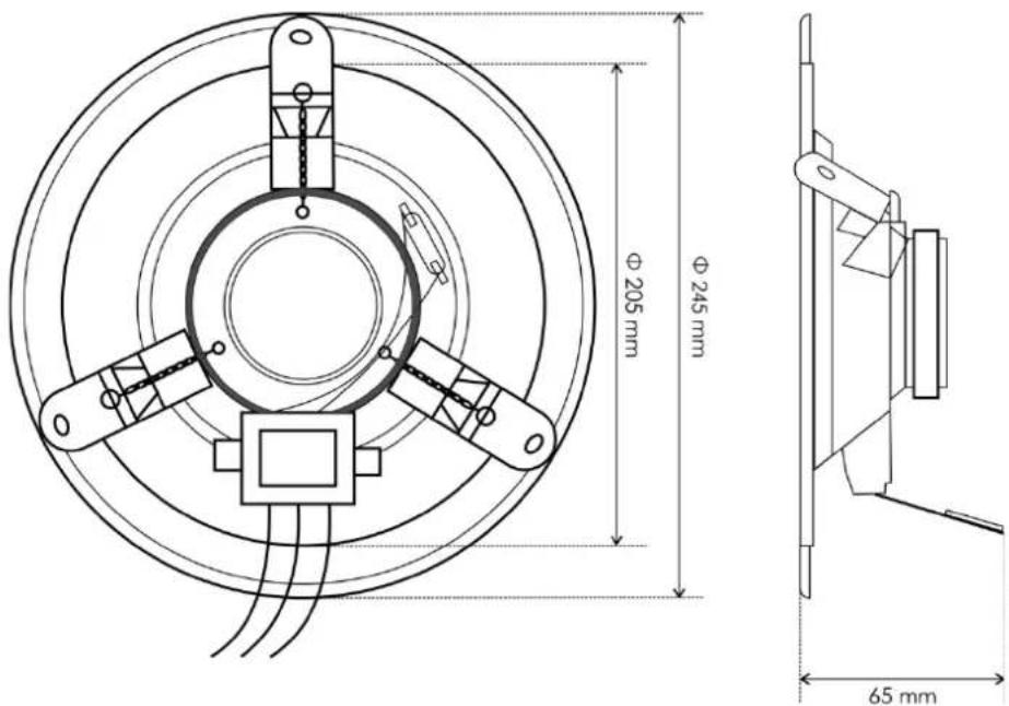 Φ205 mm Φ245 mm 65 mm