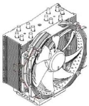 Noctua NH-U14S DX-3647 - Installing the fan5 - 5