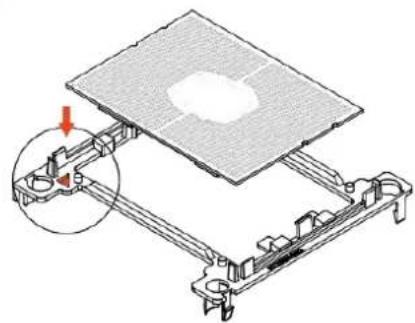 Noctua NH-U14S DX-3647 - Putting the CPU into the processor clip and fixing it to the heatsink - 3