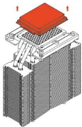Noctua NH-U14S DX-3647 - Putting the CPU into the processor clip and fixing it to the heatsink - 6