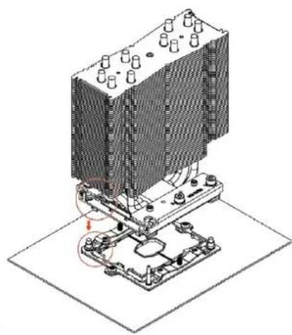 Noctua NH-U14S DX-3647 - Installing the heatsink to the socket - 1