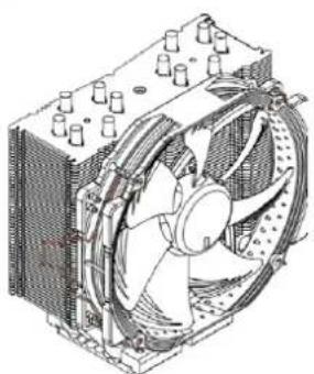 Noctua NH-U14S DX-3647 - Installing the fan5 - 3