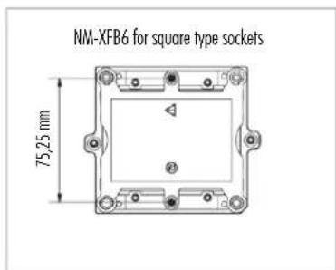 NM-XFB6 for square type sockets 75,25 mm