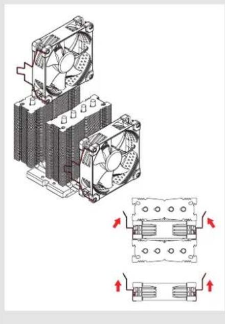 Noctua NH-D9 DX-4677 4U - Installing the fans3 - 1