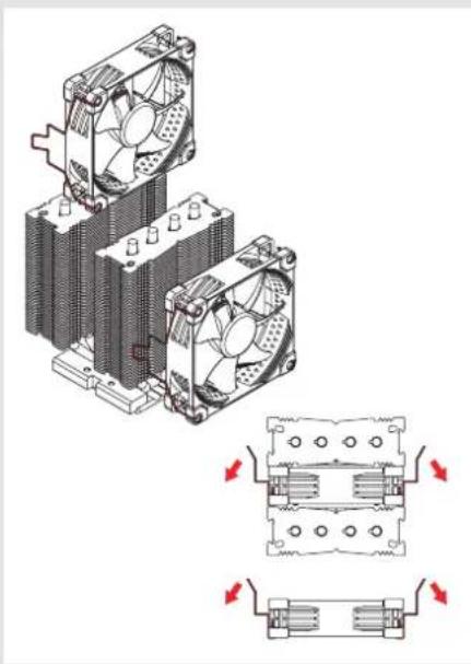 Noctua NH-D9 DX-4677 4U - Removing the fans1 - 1