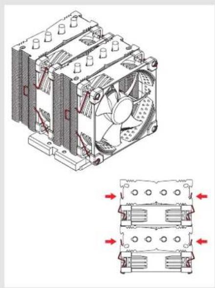 Noctua NH-D9 DX-4677 4U - Installing the fans3 - 3