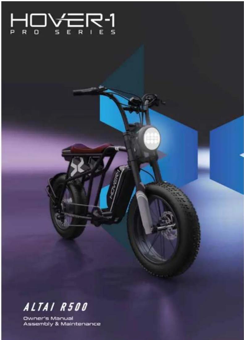 HOVER-1 PRO SERIES HOVER-1 ALTAI R500 Owner's Manual Assembly & Maintenance