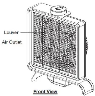 Louver Air Outlet Front View