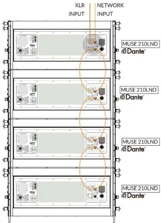 XLR INPUT NETWORK INPUT MUSE 210LND @Dante™ MUSE 210LND @Dante™ MUSE 210LND @Dante™ MUSE 210LND @Dante™