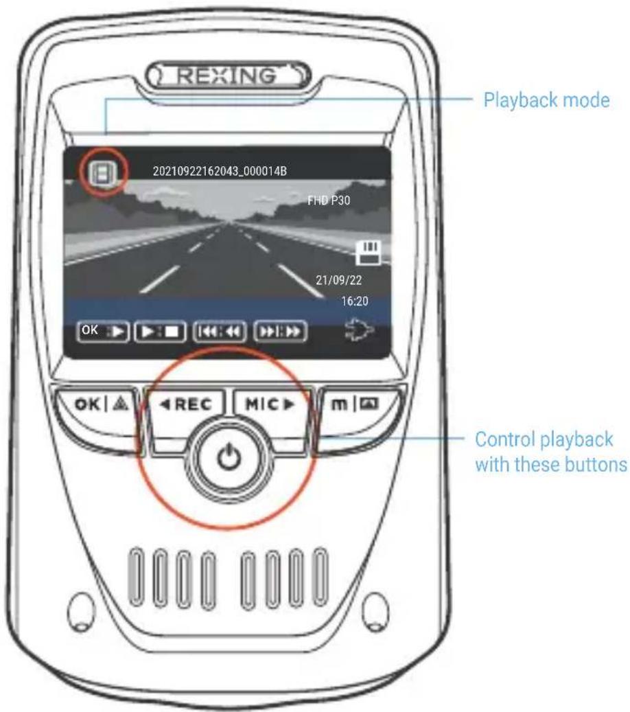 Rexing V1P Max - Video Playback - 1