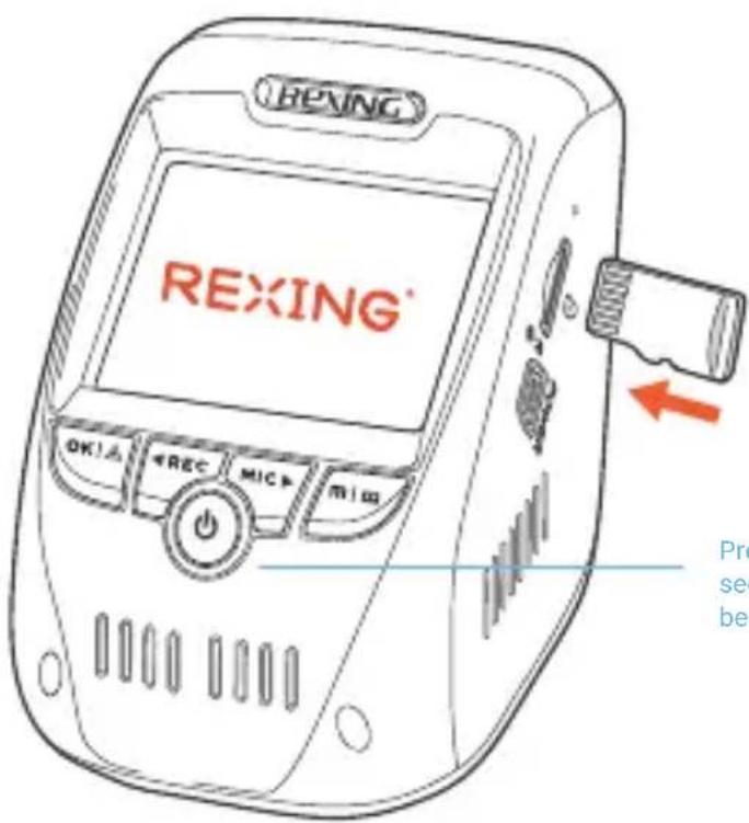 Rexing V1P Max - Insert the Memory Card - 1