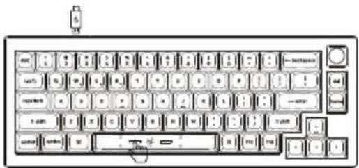 Diagram of a standard computer keyboard with labeled keys and control buttons