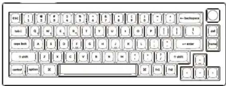 ESC 1 2 3 4 5 6 7 8 9 10 - + - backovers tab= Q W E R T Y U I O P | | | | caps lock A B D F G H J K L : : - enter 0 shift Z X C V B H M , ? / ? 0 shift control option X X frd frd < - >