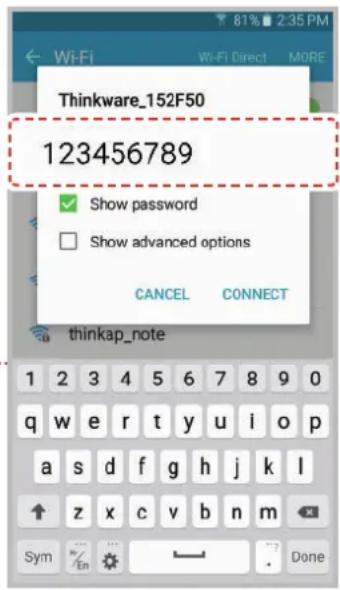Thinkware FW10 - 4-1-1. Connect Wi-Fi with Password - 2