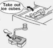 Take out ice cubes.